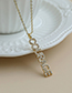 Fashion Warrior Gold Color Copper Inlaid Zircon Chain Letter Necklace