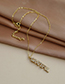 Fashion Grateful Gold Color Copper Inlaid Zircon Chain Letter Necklace