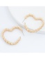 Fashion Gold Color Alloy Notch Love Hollow Earrings