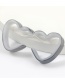 Fashion Gray Notched Heart Shaped Resin Earrings