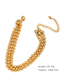 Fashion Gold Color Round Bead Solid Light Bead Alloy Multilayer Bracelet