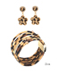 Fashion Anise Set Leopard Print Geometric Tassel Magnet Buckle Earrings Bracelet Necklace