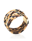 Fashion Four Leaf Clover Leopard Print Tassel Geometric Earrings Necklace Bracelet