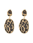 Fashion Metal Earrings And Bracelet Leopard Print Resin Geometric Bracelet Earrings