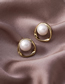 Fashion Gold Color Pearl Geometric Alloy Earrings