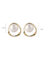 Fashion Gold Color Pearl Geometric Alloy Earrings