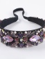 Fashion Purple Flannel Diamond Imitation Pearl Geometric Headband