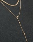 Fashion Gold Color Alloy Snake Bone Chain Round Bead Pendant Multilayer Necklace