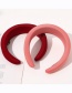 Fashion Wine Red Fabric Sponge Solid Color Wide-brimmed Headband