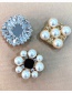 Fashion No. 6 Flower Long Diamond-white Jeweled Cubic Crystal Stand Ring Clasp