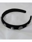 Fashion Black Alloy Headband With Diamonds Pearls And Flowers