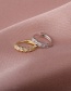 Fashion Gold Color 13# Irregular Micro-inlaid Zircon Geometric Alloy Earrings