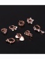 Fashion Gold 8# Geometric Irregular Gold-plated Copper Single Earring With Diamonds