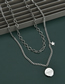 Fashion Bottle Necklace Wine Bottle Cap Titanium Steel Folding Round Medal Double Necklace