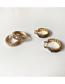 Fashion Vintage Silver Color Letter Circle Geometric Rectangle C-shaped Earrings