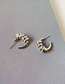 Fashion Silver Color Metal Wrapped C-shaped Earrings