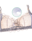 Fashion Purple Honeycomb Mold Cup Breathable Lace Front Buckle Nursing Bra