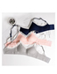 Fashion Lace Pink Small Stripes Non-wire Gathers Cotton Nursing Bra