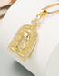 Fashion Gold Color Virgin Mary Cross Necklace