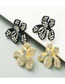 Fashion Gold Color Geometric Alloy Earrings With Rhinestones