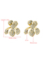 Fashion Gold Color Geometric Alloy Earrings With Rhinestones