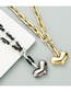 Fashion Gun Black Thick Chain Love Heart Pendant Necklace