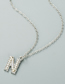 Fashion A Silver Color Alphabet Alloy Inlaid Pearl Necklace
