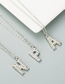 Fashion P Silver Color Alphabet Alloy Inlaid Pearl Necklace