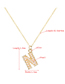 Fashion P Gold Color Alphabet Alloy Inlaid Pearl Necklace