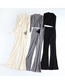 Fashion Off-white Solid Color Knitted Loose Straight-leg Pants