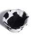 Fashion Dark Brown Cow Pattern Print Plush Fisherman Hat