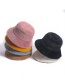 Fashion Golden Small Rabbit Fur Dome Solid Color Fisherman Hat