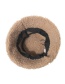 Fashion Beige Suede Thick Warm Solid Color Fisherman Hat