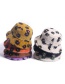 Fashion Rice + Black Little Daisy Print Plush Fisherman Hat