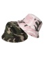 Fashion Pink Camouflage Lamb Wool Print Fisherman Hat