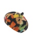 Fashion Big Cow Pattern Letter Cow And Leopard Print Plush Beret