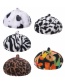Fashion Horse Pattern Letter Cow And Leopard Print Plush Beret