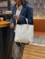 Fashion Creamy-white Solid Soft Leather Shoulder Bag