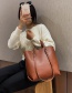 Fashion Red-brown Solid Soft Leather Shoulder Bag