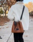 Fashion Coffee Color Stitching Contrast Letter Logo Single Shoulder Messenger Bag