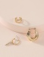 Fashion Golden Alloy Arrow Snail Earrings Ear Clip Set