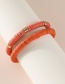 Fashion Powder Silicone Disc Elastic Cord Beaded Bracelet Set
