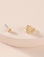 Fashion Golden Alloy Brass Hollow Flower Earring Set