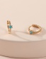 Fashion Golden Brass Geometric Alloy Openable Earrings