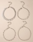 Fashion Rose Gold Alloy Geometric Pentagram Tassel Chain Anklet Set