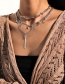 Fashion White K Thorns Cross Chain Letter Axe Necklace Set