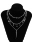 Fashion White K Thorns Cross Chain Letter Axe Necklace Set