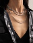 Fashion Golden Chain Alloy Three-layer Necklace