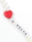 Fashion Imitation Pearls Imitation Pearl Love Resin Letter Necklace