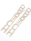 Fashion Silver Claw Chain Letter Alloy Hollow Earrings